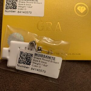 Moissanite Round Brilliant Earrings